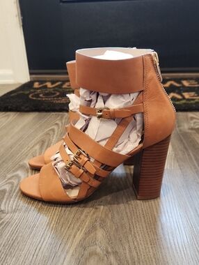 Michael Kors Women's Camel / Tan Strappy Block Heel Sandals